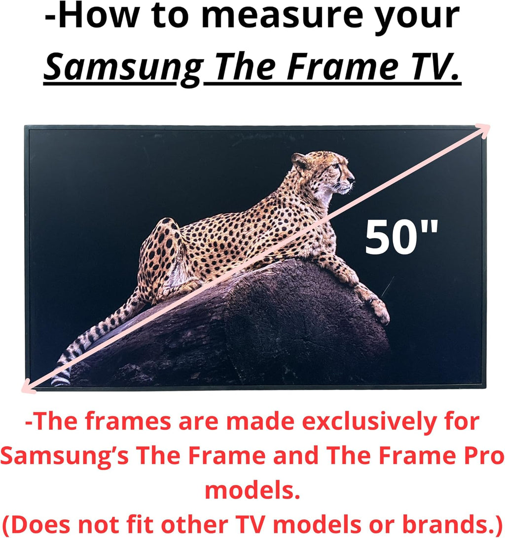 32, 43, 50 & 55 Inch Handmade wood ornate TV Frame for Samsung The Frame TV. Dark Walnut with Gold accents (not for use with other models) (32 INCH)