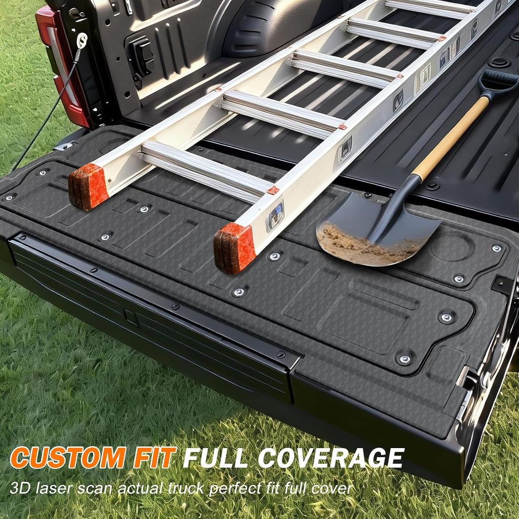 KUST Floor Mats Truck Bed Liner for 2022-2025 2026 Ford Maverick Accessories (Gas Only), 4.5FT Bed Mat & All Weather Floor Liners & Tailgate Mat, Full Set Truck Mats TPE Rubber, Raised Edge