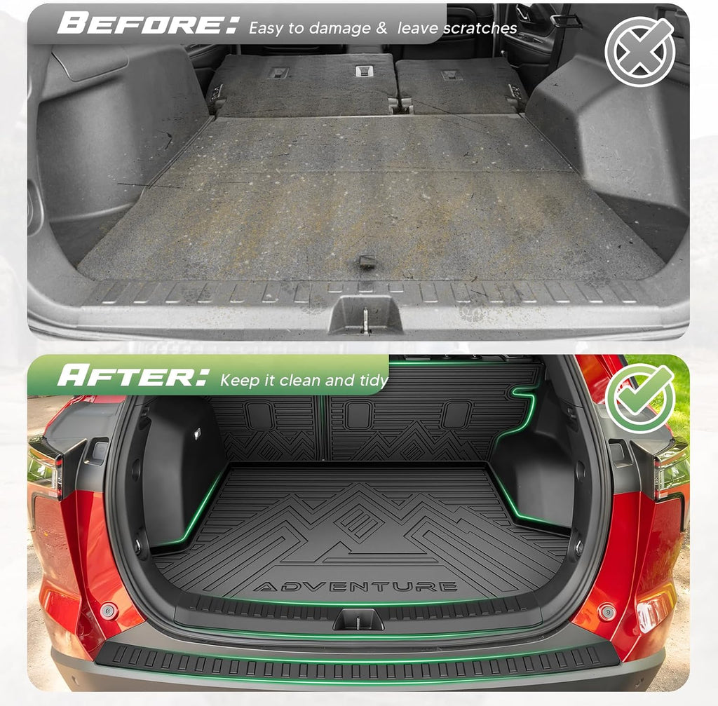 Floor Mats for 2025 2026 Chevrolet Equinox Gas (Not for EV) & GMC Terrain, All Weather Floor Mat & Cargo Liner & Door Sill Guards for Chevy Equinox Accessories, Heavy Duty Car Mats, Car Accessories