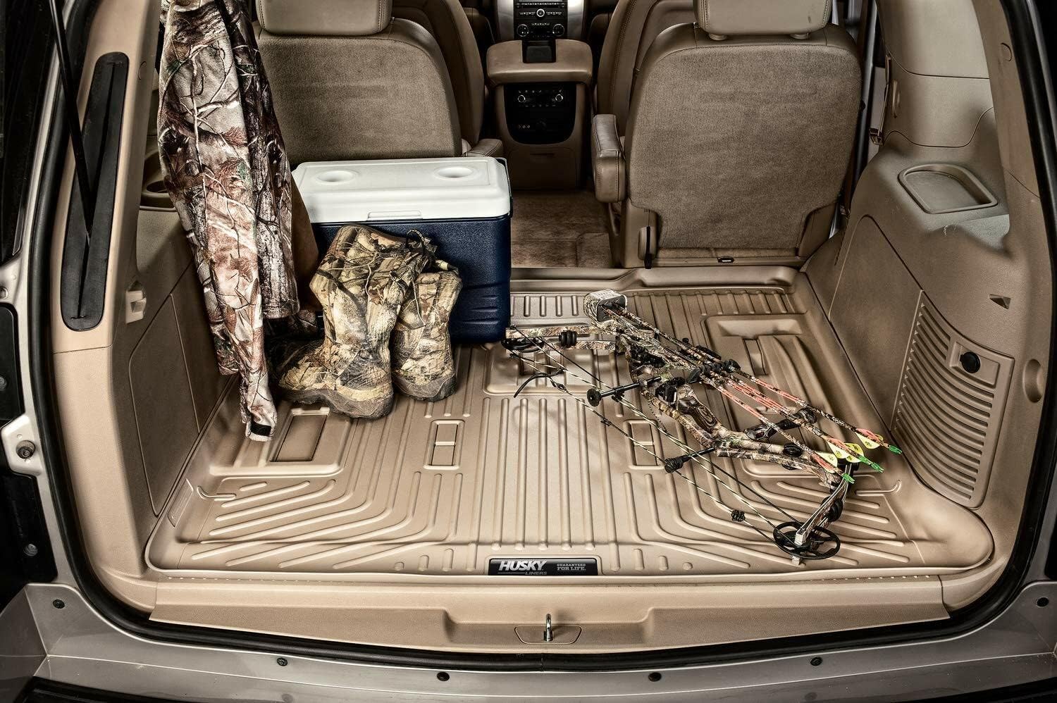Husky Liners Weatherbeater Cargo Liner | Fits 2018-2024 Ford Expedition Max, 2018-2024 Lincoln Navigator L Reserve/Select (Behind 3rd Seat) | 1-pc Black - 23441