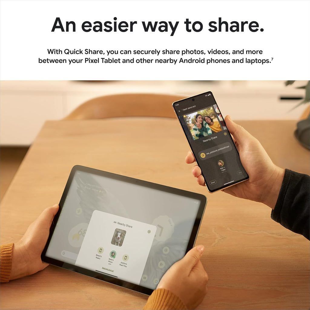 Google Pixel Tablet - Android Tablet with 11-Inch Screen and Extra-Long Battery Life - Hazel - 8 GB RAM - 256 GB