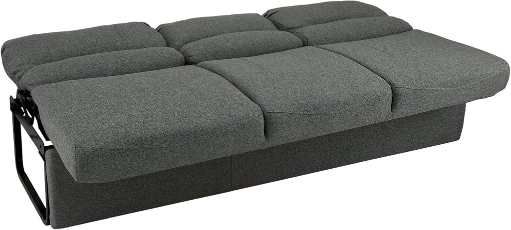 RecPro 68' RV Jackknife Sleeper Sofa with Drop-Down Console | Cloth Fabric | 2 Colors to Choose from | Furniture for RV and Camper (Fossil Cloth)