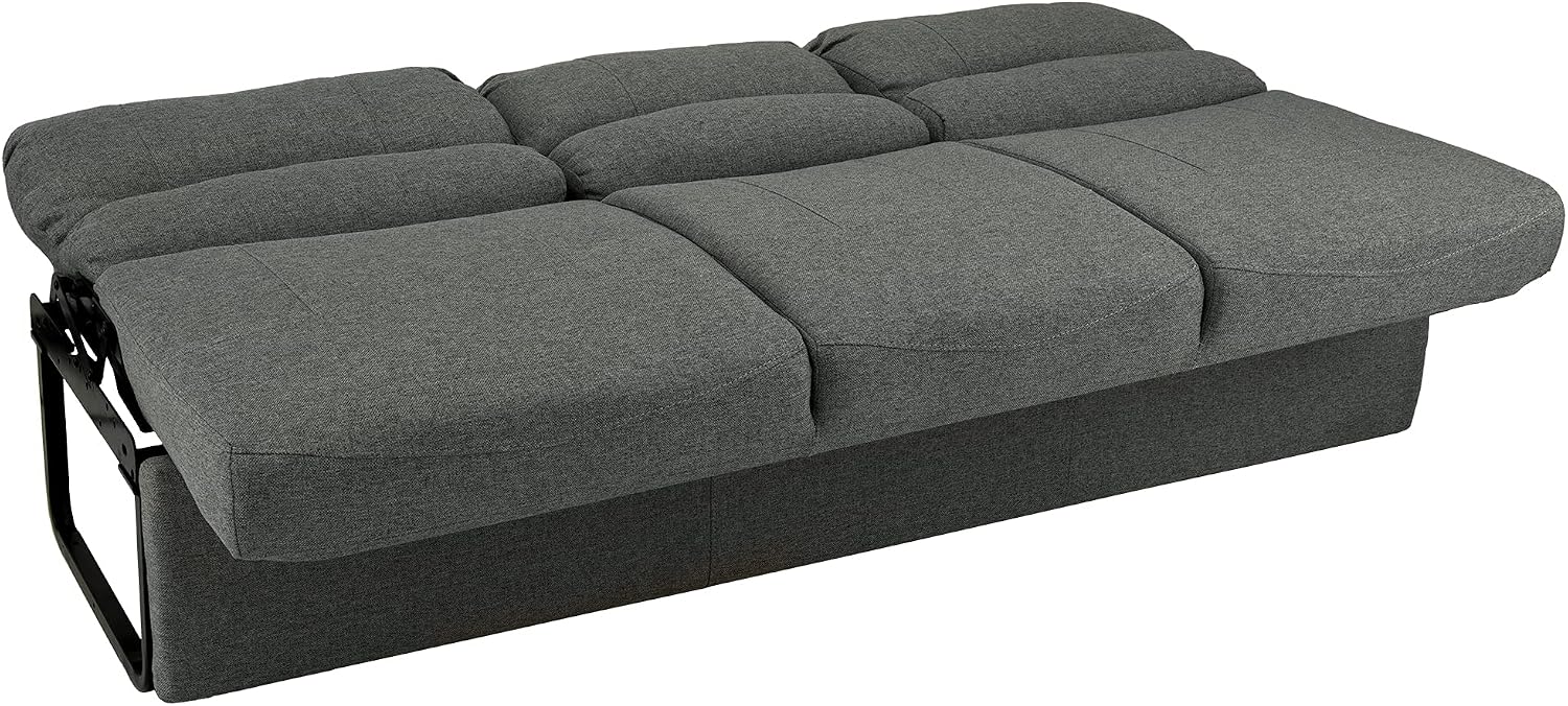 RecPro 68' RV Jackknife Sleeper Sofa with Drop-Down Console | Cloth Fabric | 2 Colors to Choose from | Furniture for RV and Camper (Fossil Cloth)