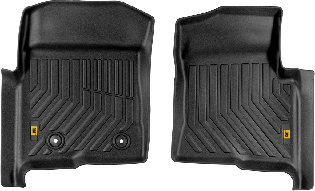 CAT® JustFit™ 3D Custom Fit Front Floor Mats for Ford F-150 Crew Cab 2010-2014, Heavy Duty Rubber Floor Liners Laser Measured, Ford F150 Accessories