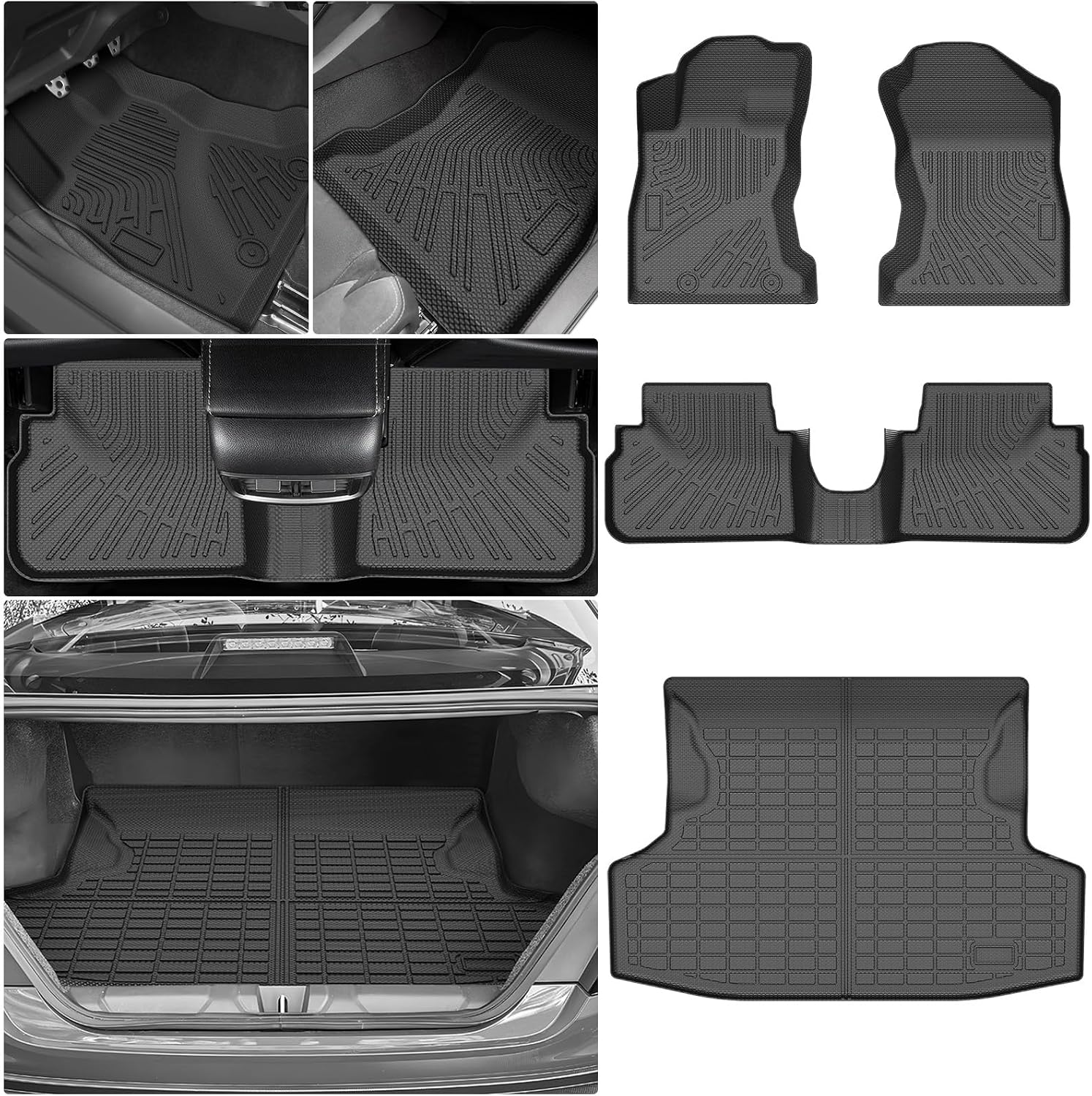 Cartist Floor Mats and Cargo Liner Fit for WRX 2022-2025 All Weather Floor Mat WRX Accessories Heavy Duty Carpet Protection