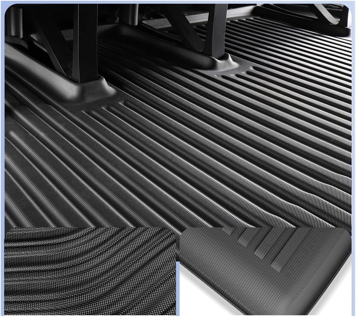 Compatible with Tesla Model X 2023 2024 TPE 3D Car Floor Mats Cargo Liner Trunk Pad Waterproof Protective Left Rudder(New 7MODELX5PCS)