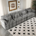Real Relax 145'' Modular Sectional Sofa, 4 Seat Chenille Convertible Couch with 8 Pillows and 2 Armrest Pillows for Living Room, Office and Leisure Places, Dark Gray