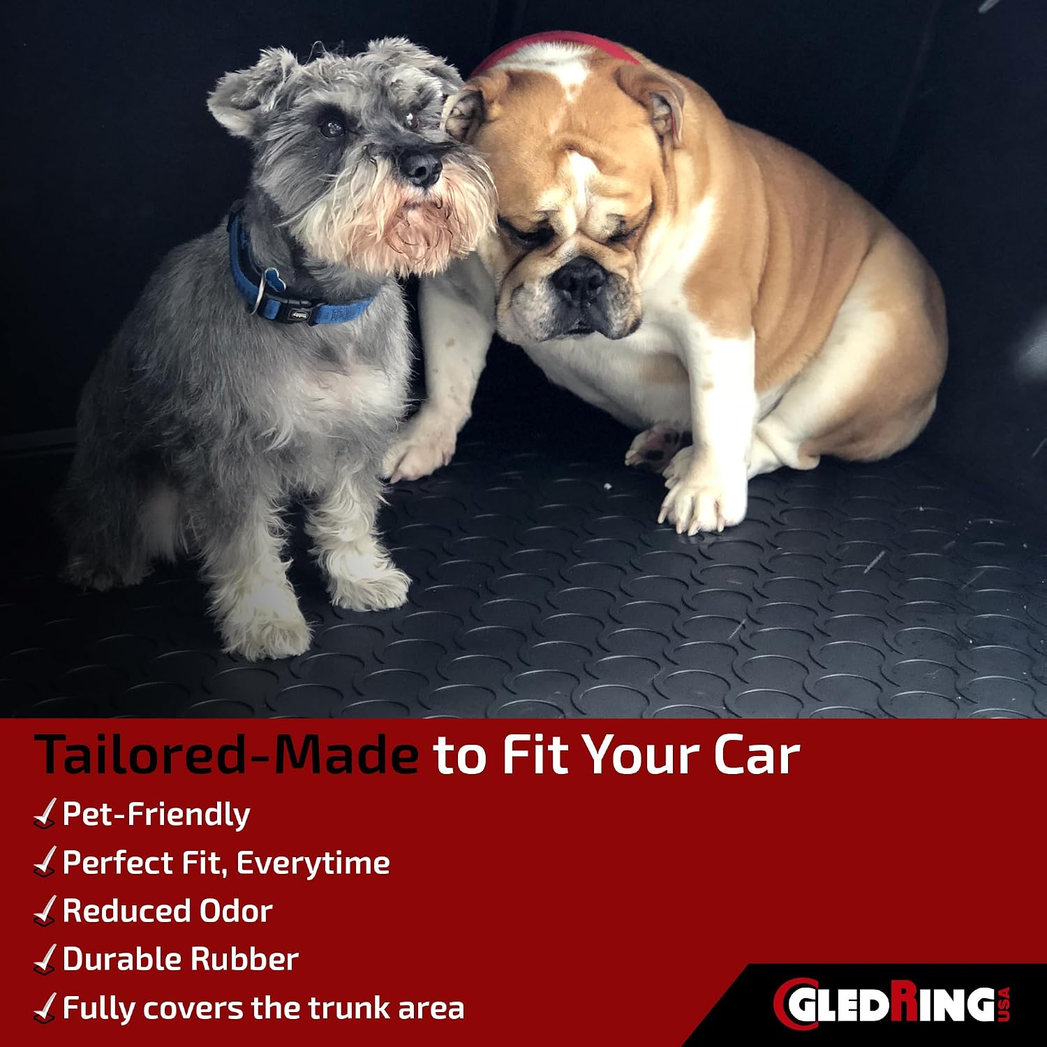 Gledring USA Custom Fit All-Weather Rubber Cargo Liner Intended for BMW 2 Series Active Tourer F45 2014-2022, No Trimming Required, Tailored Custom Fit, Protects from Rain, Mud & Snow