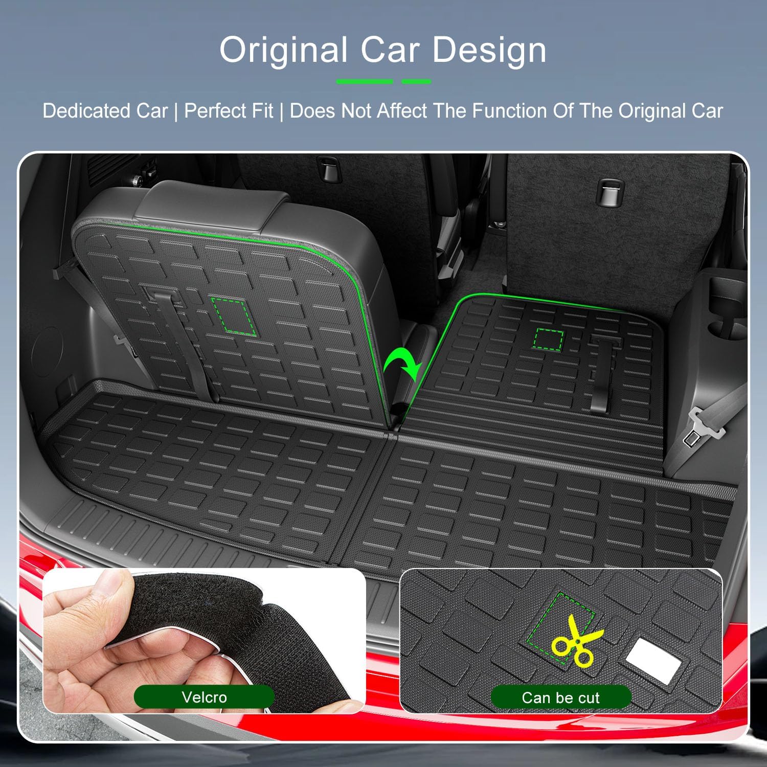 xipoqix Fuel 6&7 Seats Floor Mats Cargo Mat Compatible with 2021-2026 Kia Sorento Not for Hybrid TPE Replacement for 2021-2026 Kia Sorento Accessories (Trunk Mat with Backrest Mat+Floor Mats)