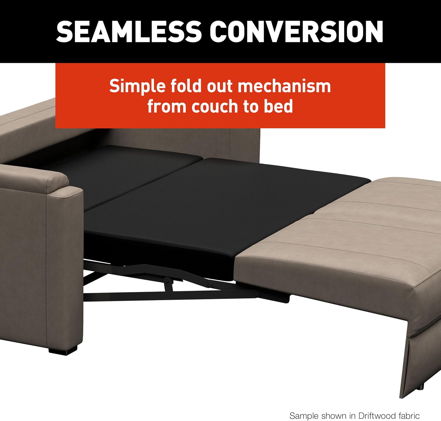 THOMAS PAYNE Signature Heritage Series 62' Satula RV Rest Easy Sleeper Sofa with Easy-to-Use Fold-Out Mechanism, 81' Bed Depth - 2024044233