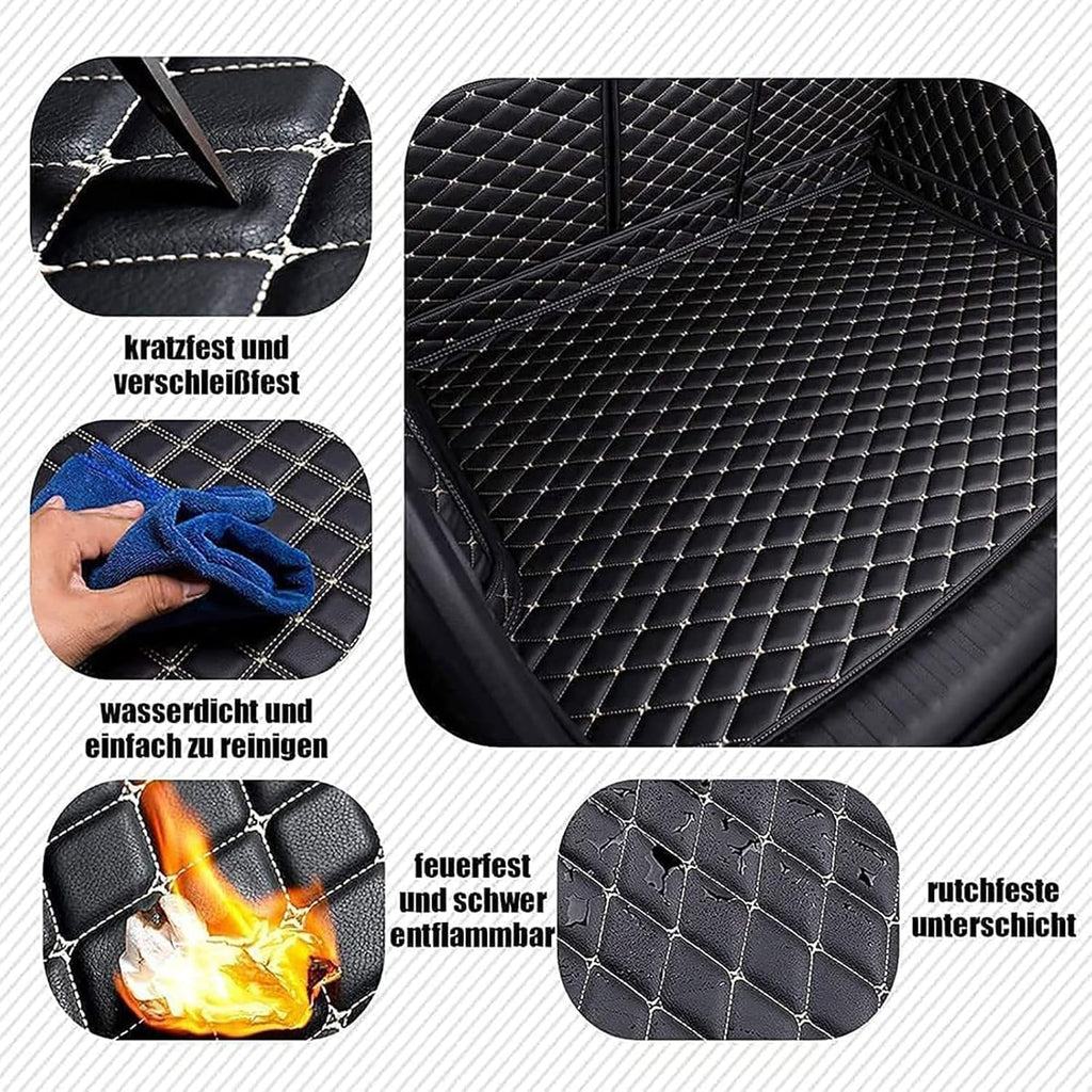 Car Leather Boot Mats for Toyota RAV-4 2013-2020 2021, Custom Full Coverage Cargo Liner Boot Carpets Tray Protector Pad Anti Scratch,D