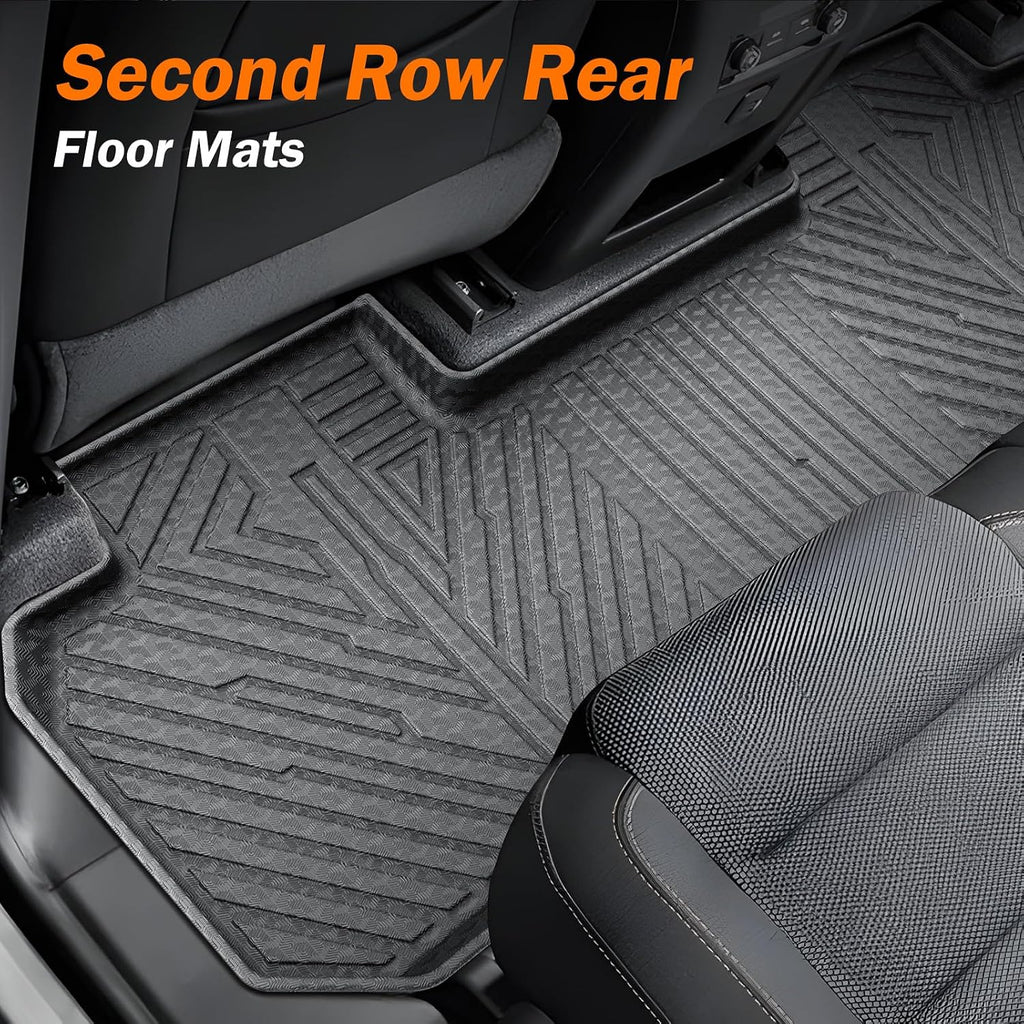 KUST Floor Mats Bed Mat Set for 2023 2024 2025 2026 Chevy Colorado/GMC Canyon Crew Cab, 5FT Truck Bed Liner All Weather Protection TPE Rubber High Edge Heavy Duty