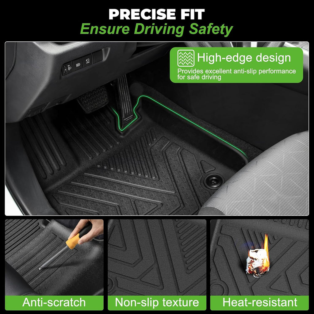 Floor Mats & Cargo Liner Set Fit for 2021-2011 Dodge Grand Caravan 7 Seat All Weather Protection TPE Anti-Slip Automotive Full Set Floor Liners Custom Dodge Grand Caravan Accessories