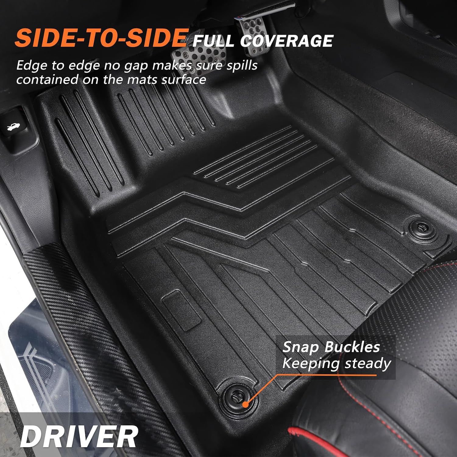 KUST Floor Mats Cargo Mat Set for Honda CR-V 2023-2025 2026 (Not for Hybrid), All Weather Cargo Trunk Liner Backrest Mat for CRV Accessories TPE Rubber Raised Edge (for Cargo in Lower Deck Position)