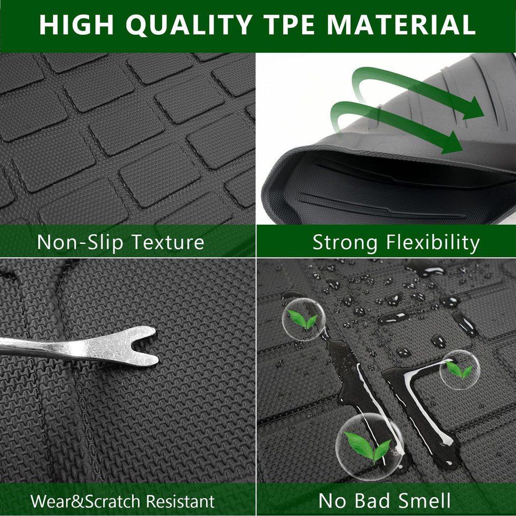 xipoqix 7 Seats Floor Mats Cargo Mat Backrest Mats Compatible with 2018-2024 Ford Expedition Floor Liner Replacement for 2018-2024 Ford Expedition Accessories (Trunk Mat+3rd Backrest Mats+Floor Mats)
