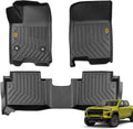 CAT® JustFit™ 3D Custom Fit Floor Mats for Chevy Colorado GMC Canyon 2023 2024 2025 2026 Crew Cab, Heavy Duty All Weather Floor Liners Laser Measured, Chevy Colorado Accessories GMC Canyon Accessories