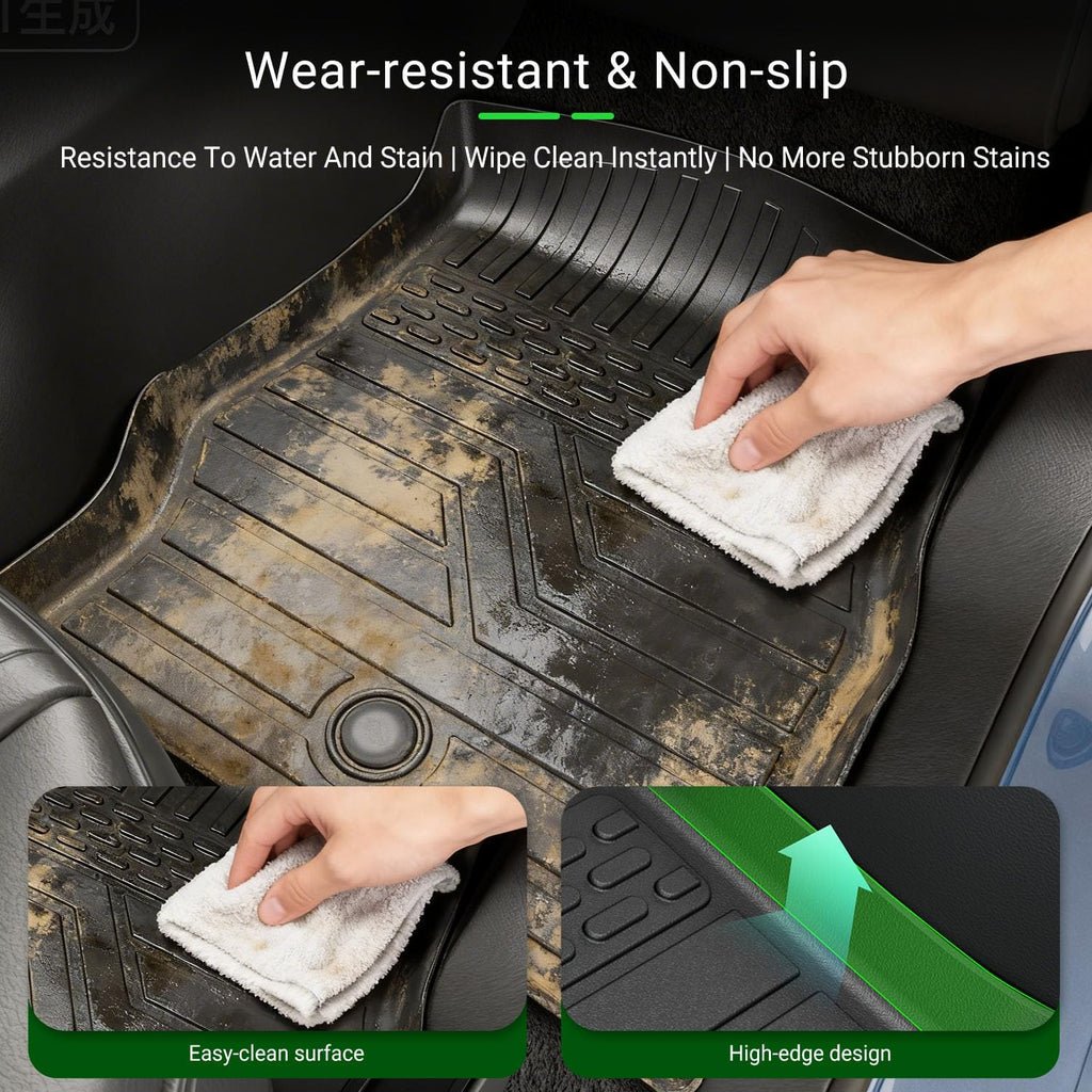 xipoqix 7 Seats Floor Mats Cargo Mat Backrest Mats Compatible with 2020-2026 Ford Explorer TPE Floor Liners Replacement for 2020-2026 Ford Explorer Accessories (Trunk Mat with Backrest Mat+Floor Mats)