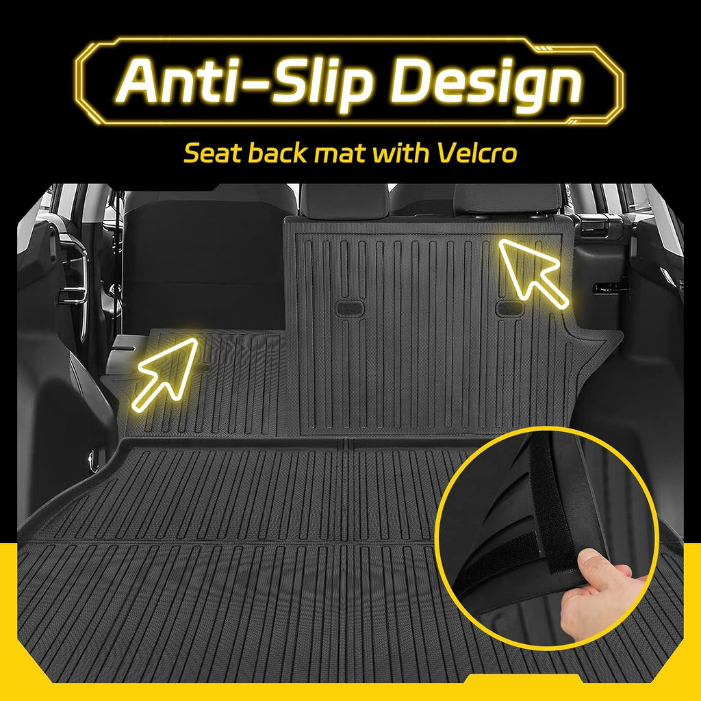 Floor Mats for Toyota RAV4(Include Hybrid) 2025 2024-2019 6Pcs All Weather RAV4 Floor Mats Full Set for Toyota RAV4 Accessories 2025 2024-2019 TPE Back Seat Cover Protector