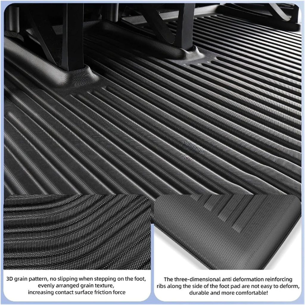 Compatible for Tesla Model X 2024 5/6/7 Seat TPE 3D Car Floor Mats Cargo Liner Trunk Pad Waterproof Protective Left Rudder(5seats 6PCS)