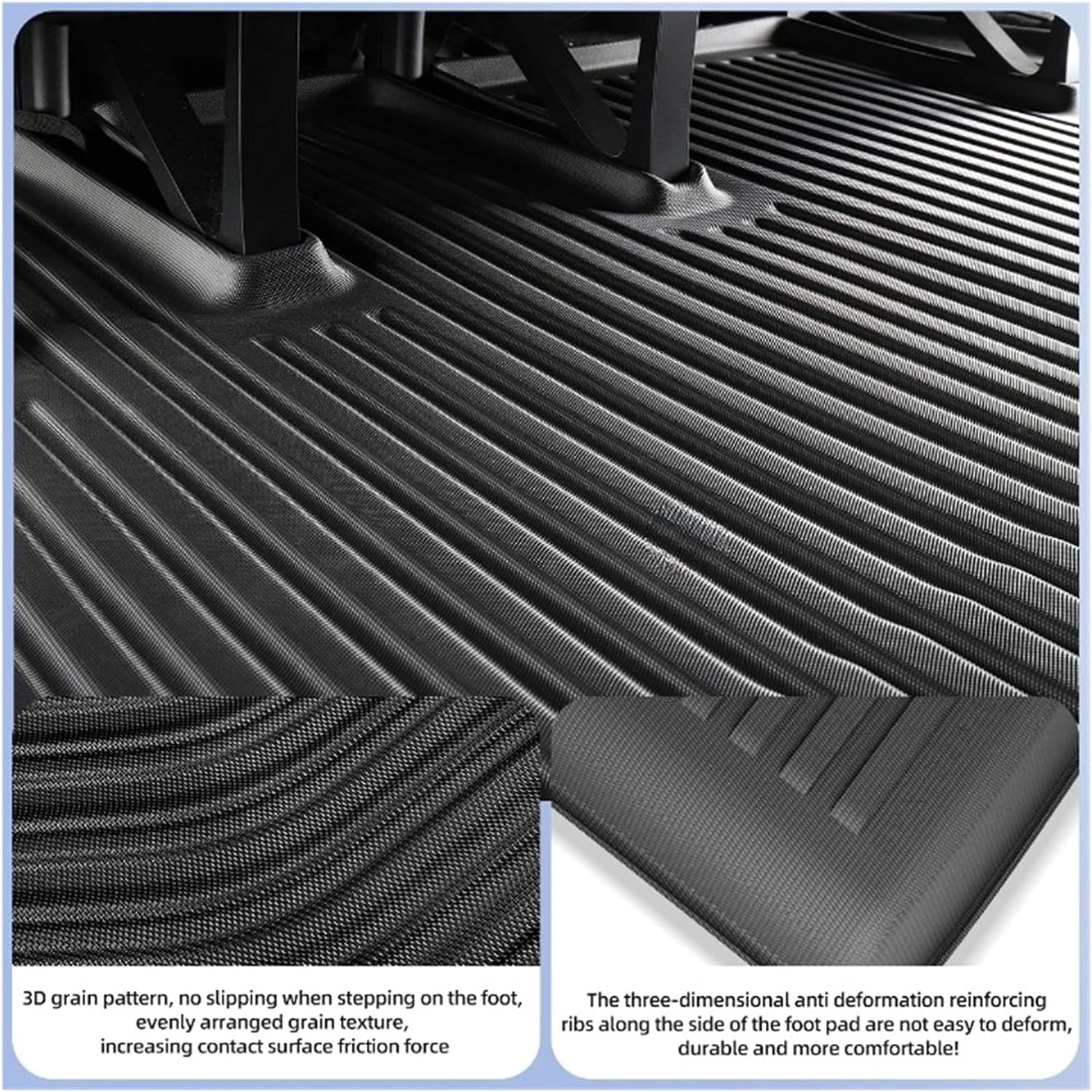 Compatible for Tesla Model X 2024 5/6/7 Seat TPE 3D Car Floor Mats Cargo Liner Trunk Pad Waterproof Protective Left Rudder(5seats 6PCS)