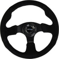 NRG Innovations RST-012S 320mm Race Style Suede Steering Wheel with Black stitch