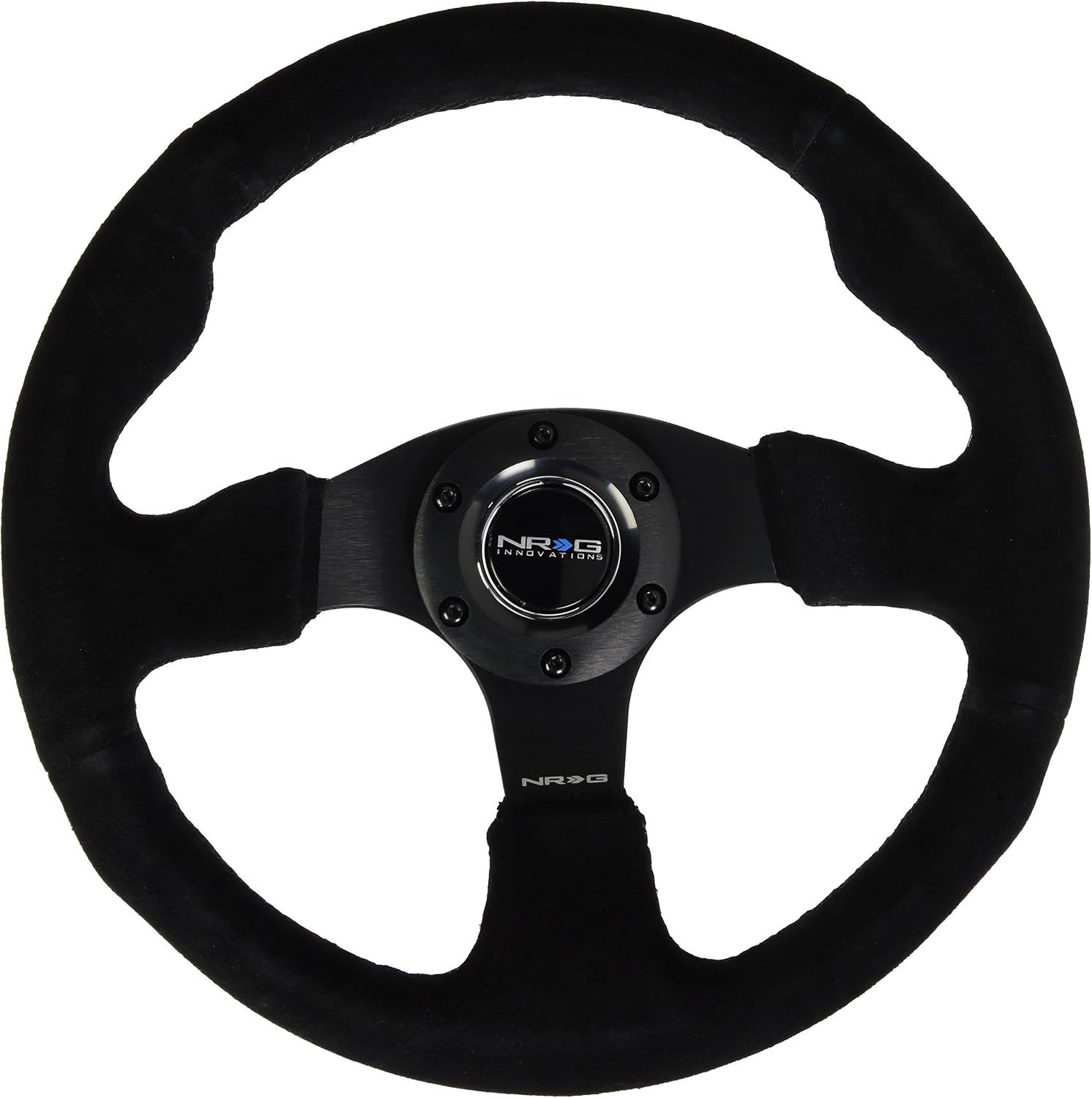 NRG Innovations RST-012S 320mm Race Style Suede Steering Wheel with Black stitch