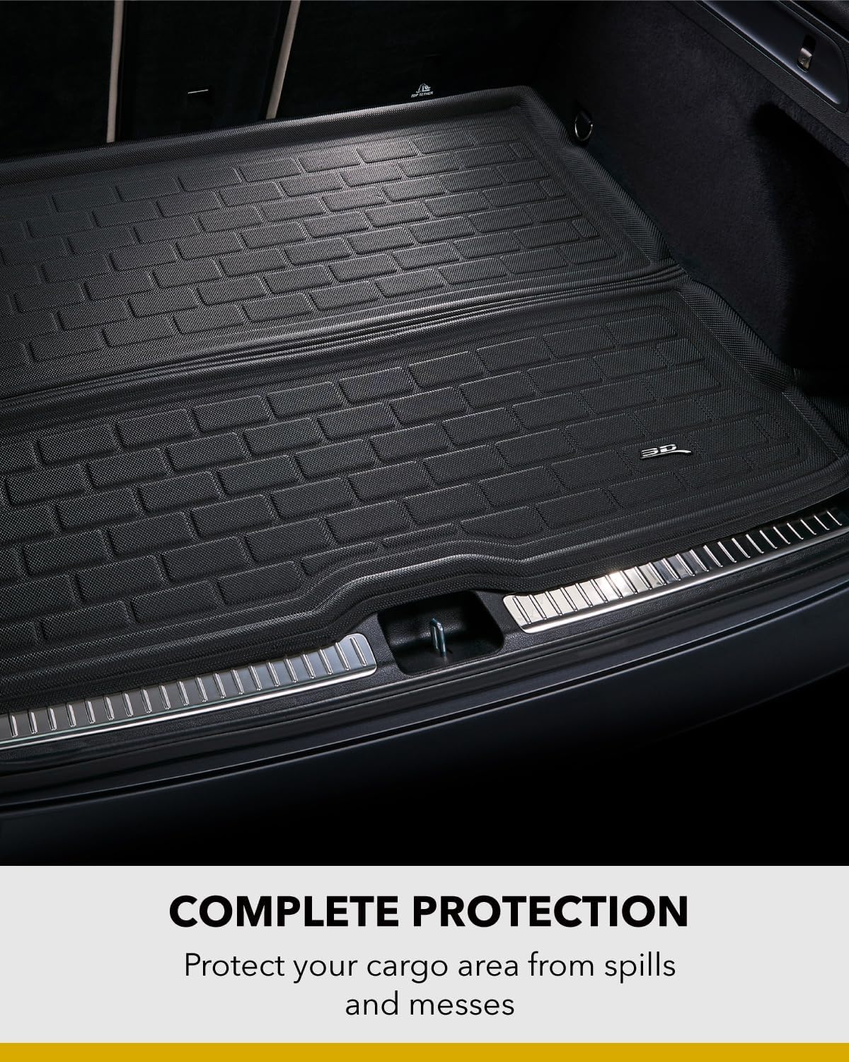 3D MAXpider Custom Fit Kagu Cargo Liner (Black) Compatible with Tesla Model 3 2021-2023 - Cargo Liner