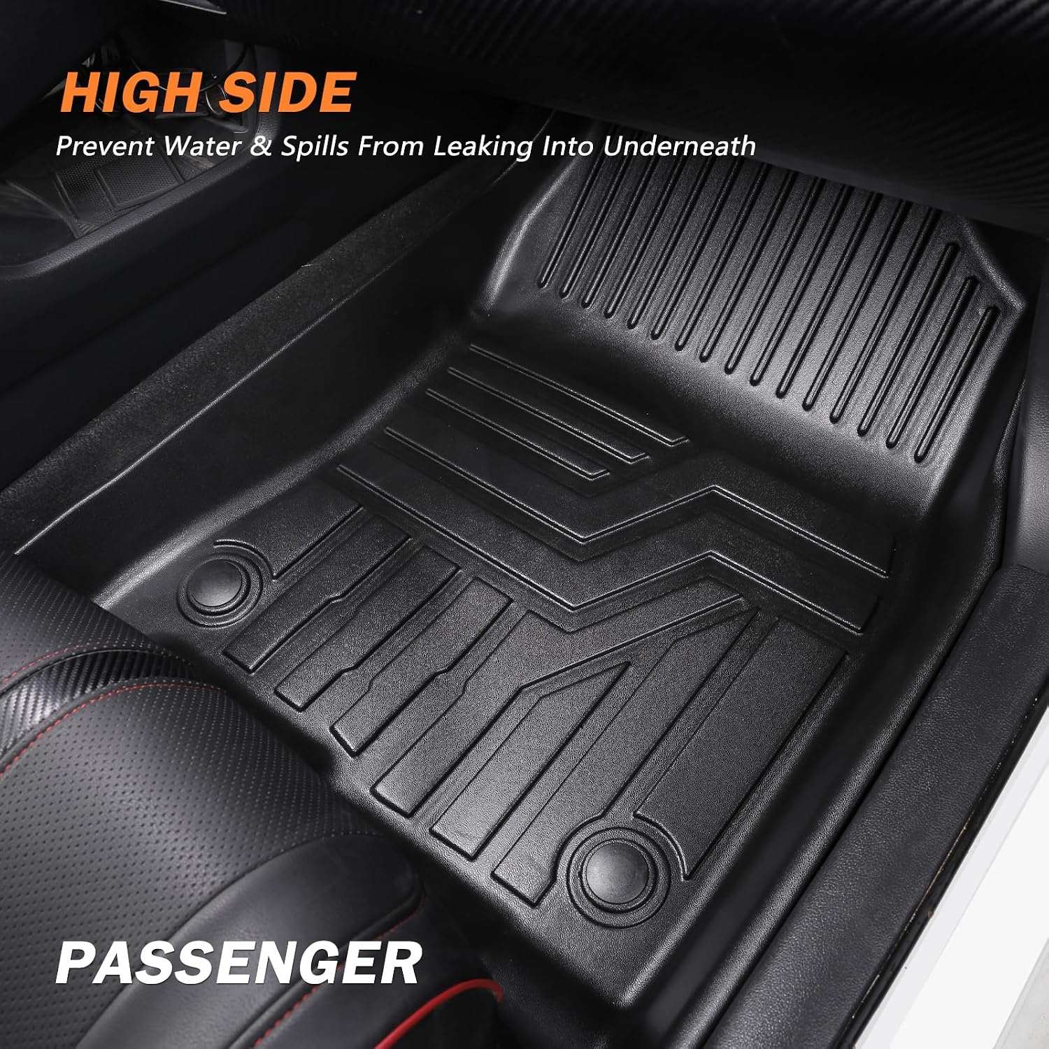 KUST Floor Mats Cargo Mat Set for Honda CR-V 2023-2025 2026 (Not for Hybrid), All Weather Cargo Trunk Liner Backrest Mat for CRV Accessories TPE Rubber Raised Edge (for Cargo in Lower Deck Position)