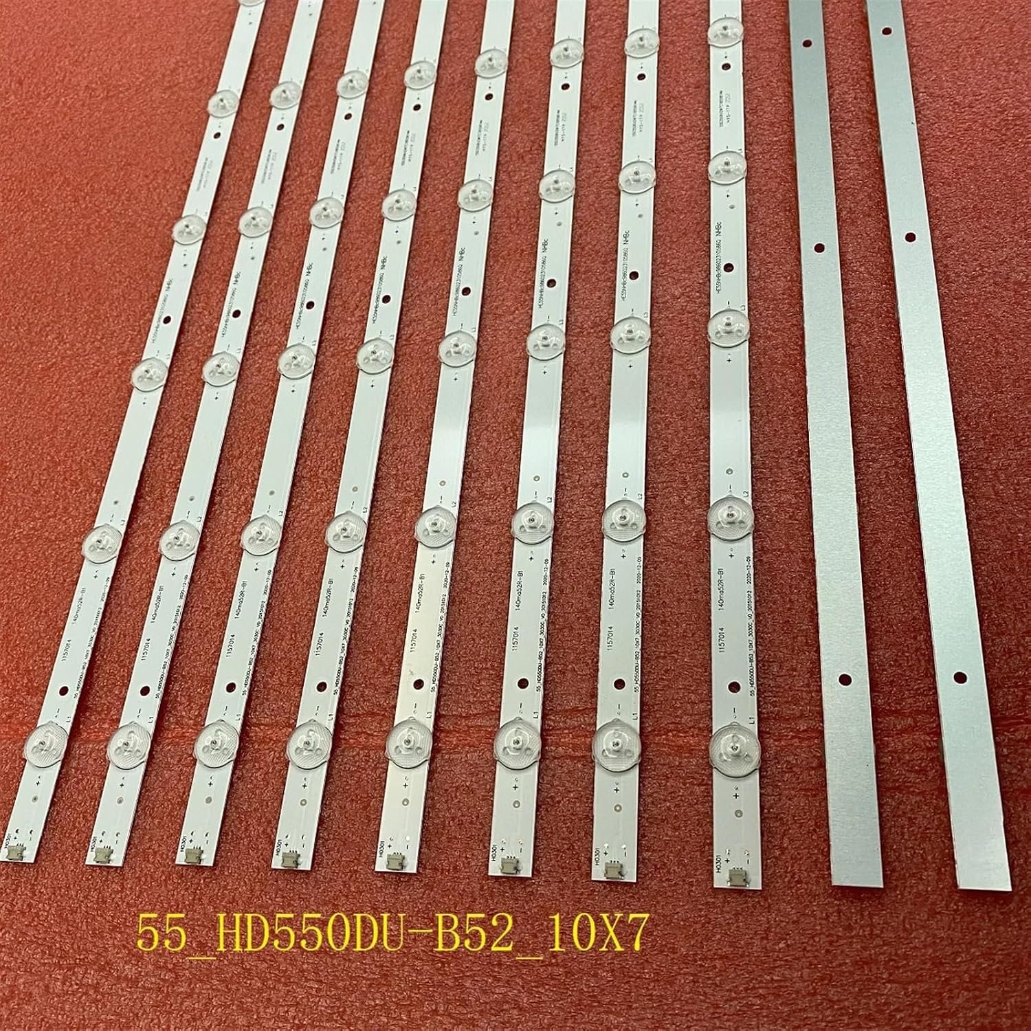 10 PCS/Set 7LED LED Backlight Strip Compatible with TV_55_HD550DU-B52_10X7 H55M3000 H55M3300 55H8C HD550DU-B52S1 (Color : 50pcs for 5 TV)