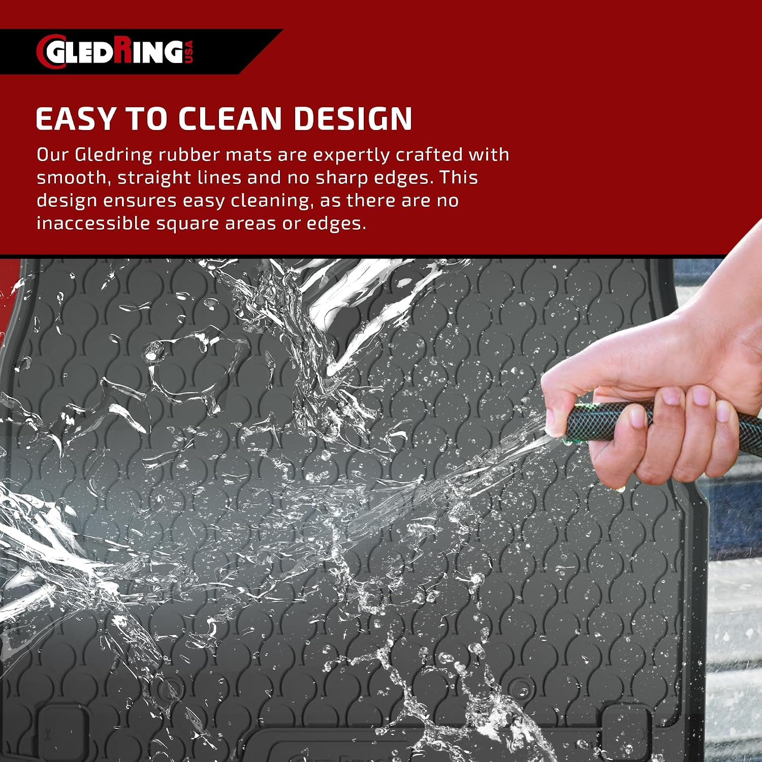Gledring USA Custom Fit All-Weather Rubber Cargo Liner Intended for BMW 2 Series Active Tourer F45 2014-2022, No Trimming Required, Tailored Custom Fit, Protects from Rain, Mud & Snow