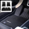 DORENA Floor Mats with Carpets for 2024 2025 2026 Tesla Model 3 Highland Double Layer All Weather TPE Removable Floor Liners Set of 6 (Black)