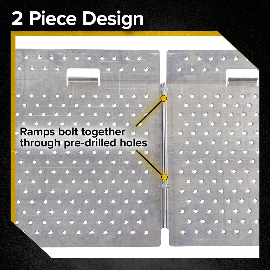 Shed Ramp for Lawnmower ATV Golf Cart, 1,500 lb Capacity, Guardian (Pair)