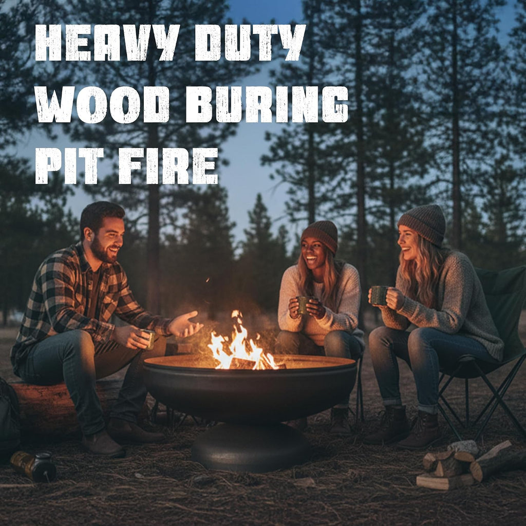 Ohio Flame Patriot Fire Outdoor Fire Pit 42 Inch - Heavy Duty Fire Pits for Outside Wood Burning, American Made Carbon Steel Fire Bowl for Backyard Patio Bonfires - No Assembly Needed for All Seasons
