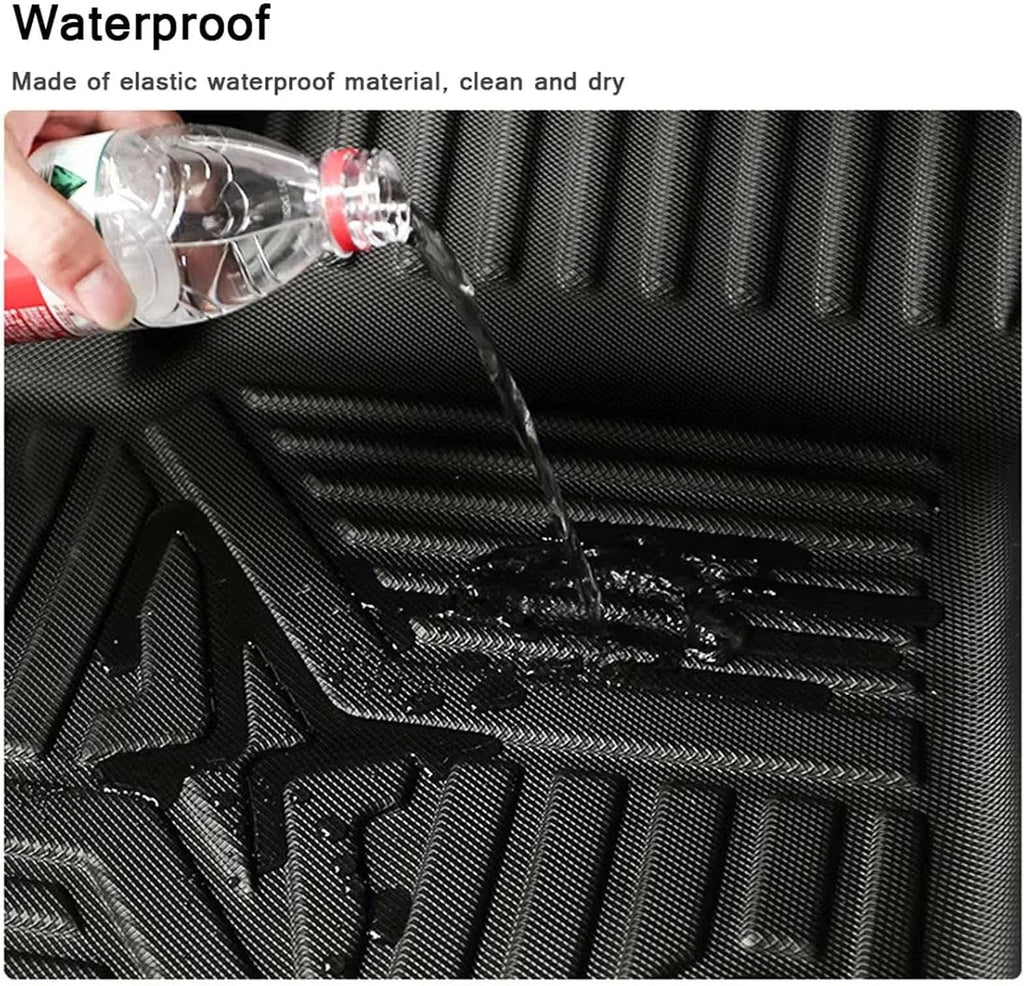 TPE Rear Cargo Liners for Tesla Model 3 2023-2025, Rear Boot Cargo Tray Pads Trunk Floor Mat Protector Waterproof with High Edge Non-Slip