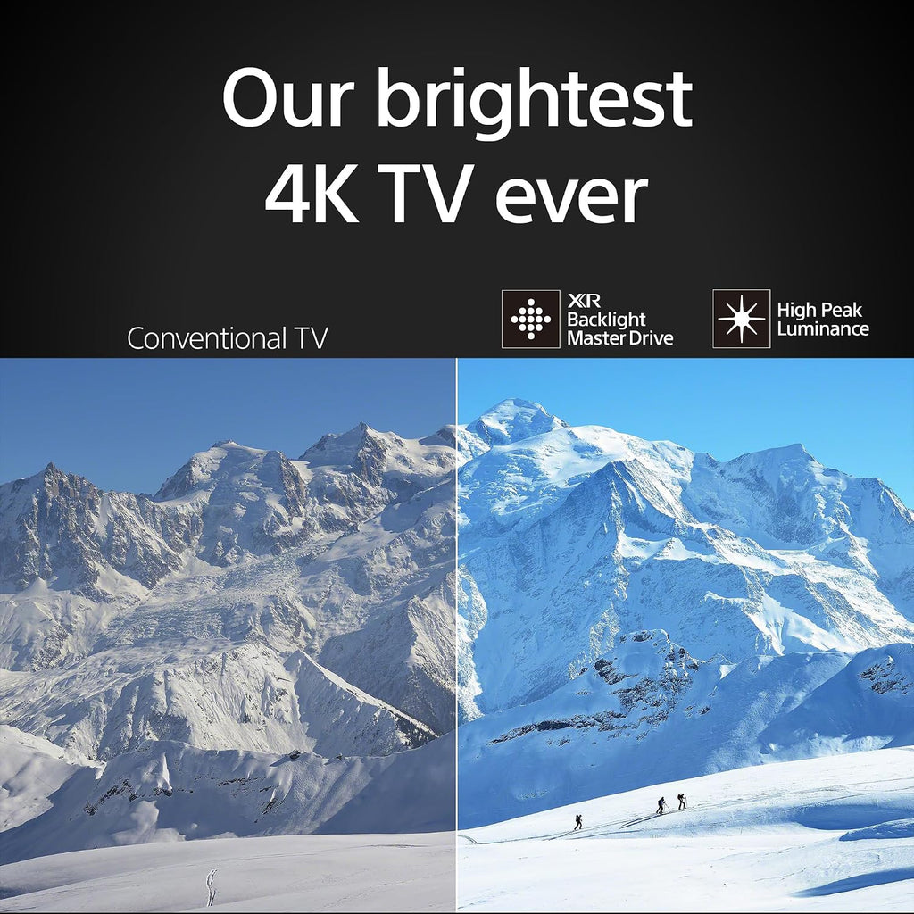 Sony K85XR90 85 Inch XR90 Series Bravia Mini LED HDR QLED 4K Google TV with a Walts TV TILT-EXTENSION-37-90 Tilt Mount for 37'-90' Compatible TVs and Walts HDTV Screen Cleaner Kit (2024)