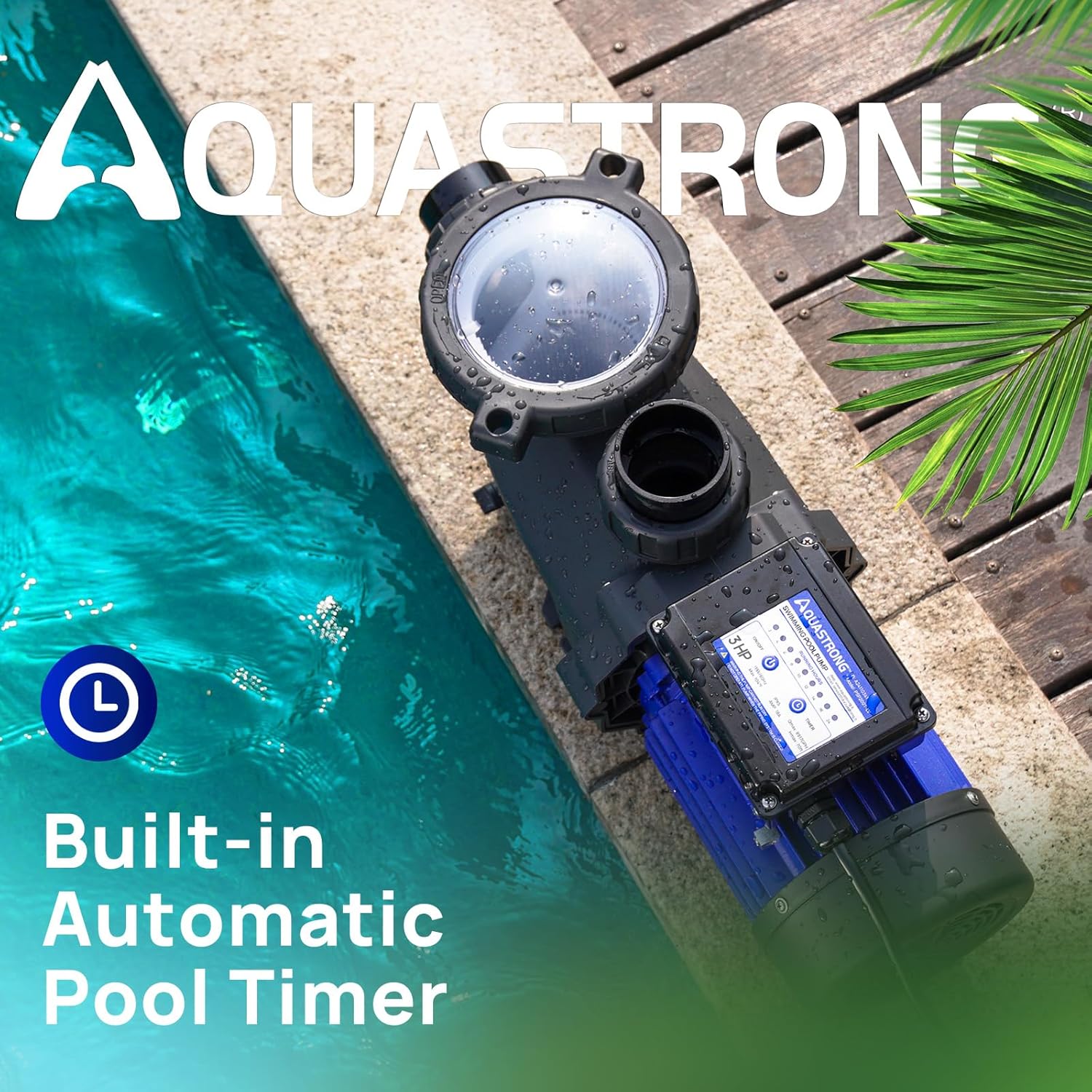 Aquastrong In/Above Ground Pool Pump High Flow Self Primming Swimming Pool Pump,Sapphire Blue