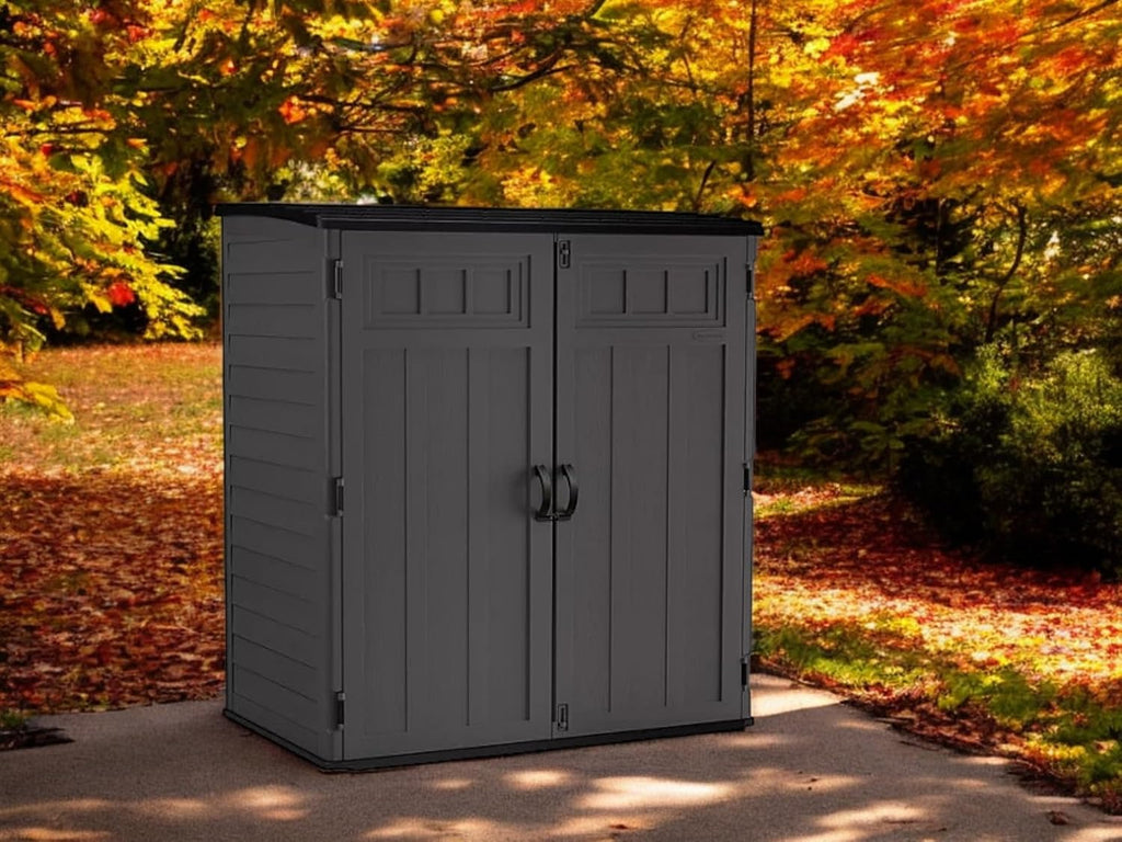 Outdoor Storage Shed, Extra Large Vertical, 6' x 4' (Dark Gray)