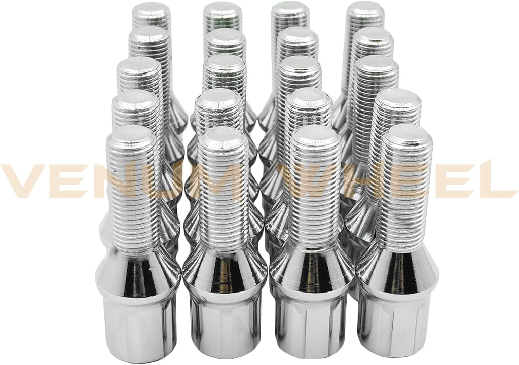 4 Pc 5x112 MM Hub Centric 20 MM & 25 MM Wheel Spacers 66.6 Wheel Bore + Chrome M14x1.5 Conical Spline Tuner Bolts Aftermarket Wheels Works with Audi 2009 + A4 A5 A6 A7 A8 S4 S5 S6 S7