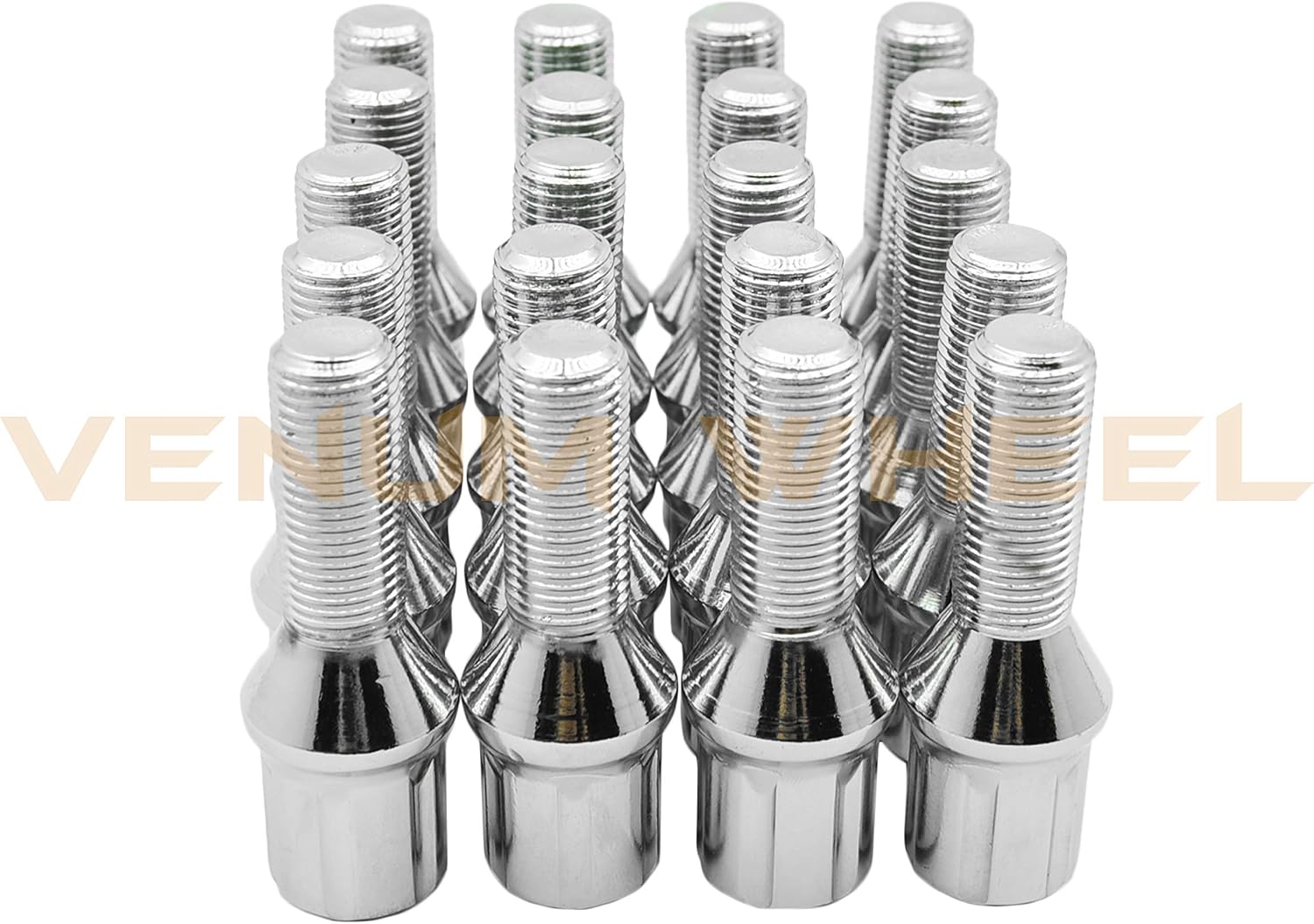 4 Pc 5x112 MM Hub Centric 20 MM Wheel Spacers 66.6 Wheel Bore + Chrome M14x1.5 Conical Spline Tuner Bolts Aftermarket Wheels Works with Audi 2009 + A4 A5 A6 A7 A8 S4 S5 S6 S7 + More