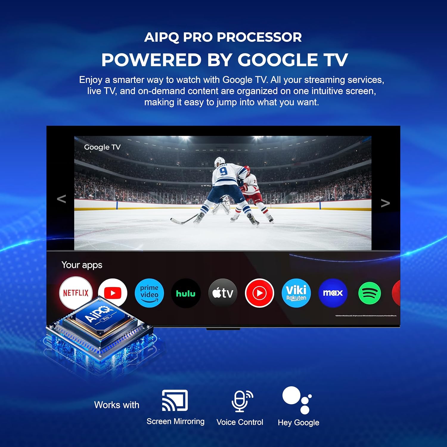 Titan G200 Mini-QLED 55 Inch Outdoor TV, Partial Sun, IP65 Smart Weatherproof TV, 4K HDR, 144 Hz, Google AI OS, 2600Nits, Wi-Fi 5, Dolby Vision&Atmos, Bang&Olufsen, Outdoor TV Cover, SlimBezel, 2YrWty