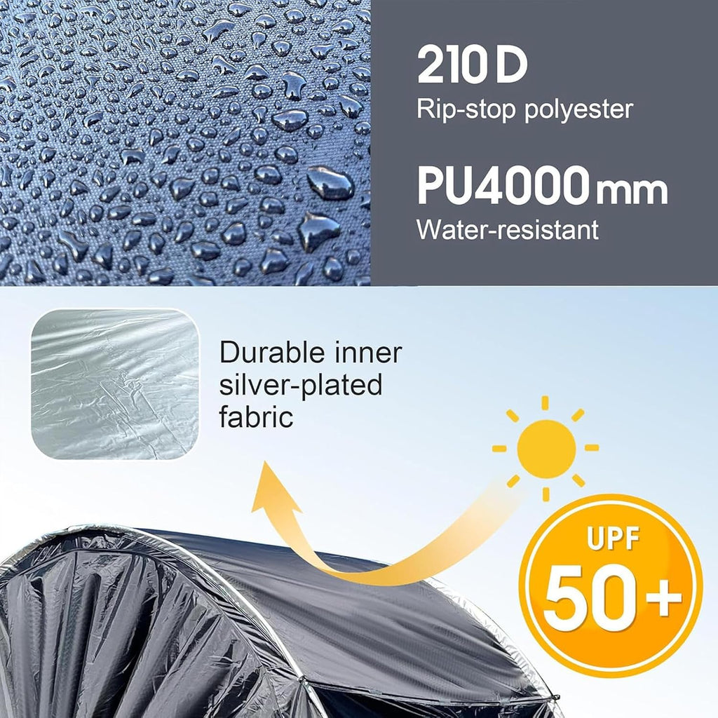 2 PCS Storage Sheds Can Be Spliced Motorcycle Tent Protect Against Wind,Rain,Snow,Dust Plastic Storage Shed,Green
