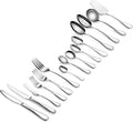 Artaste 56457 Rain 18/10 Stainless Steel 103-Piece Flatware Set, Service for 12