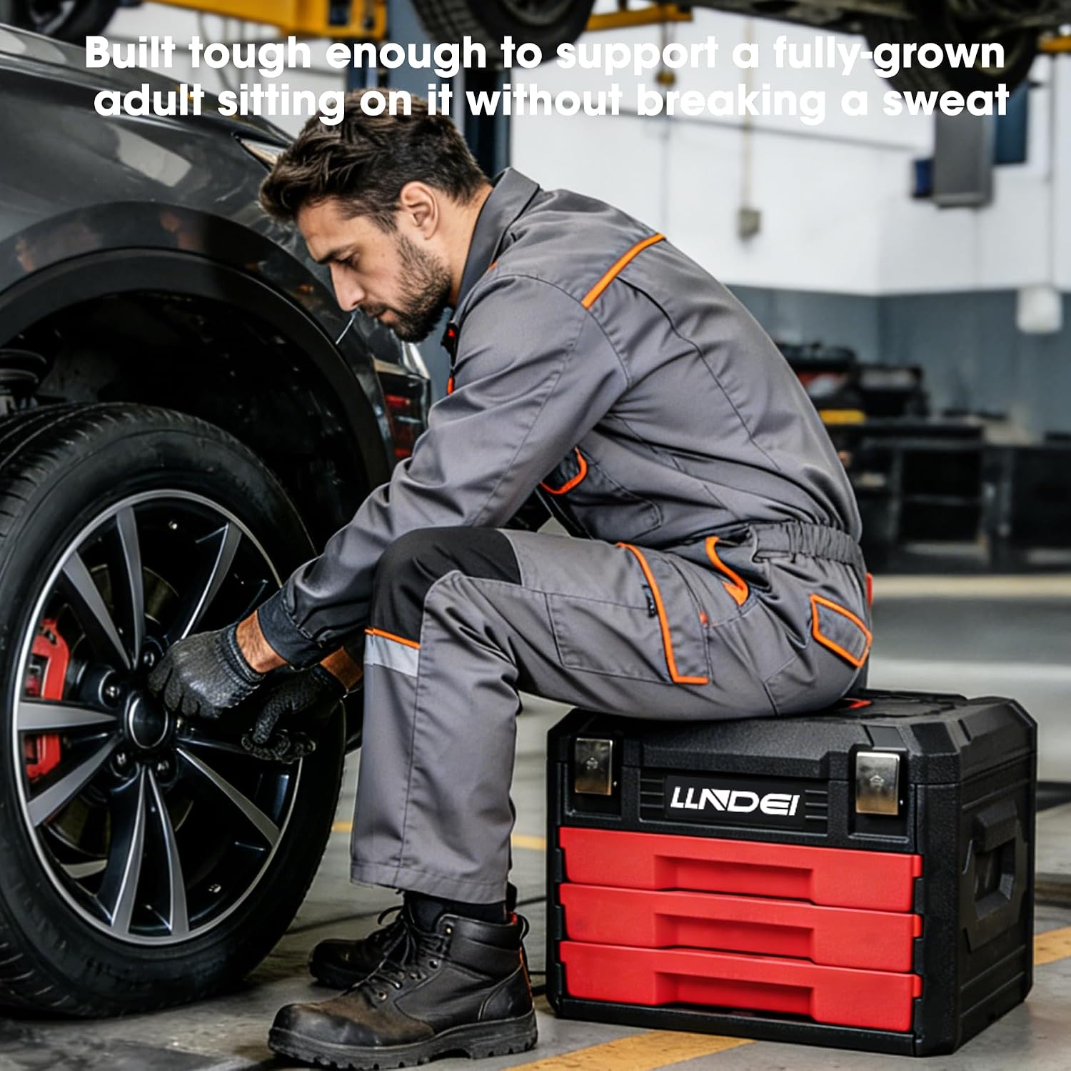 LLNDEI Mechanics Tool Set and Socket Set, 1/4' 3/8' 1/2' Drive Deep and Standard Sockets 12 Point, 390 Pcs SAE and Metric Mechanic Tool Kit with Bits, Combination Wrench