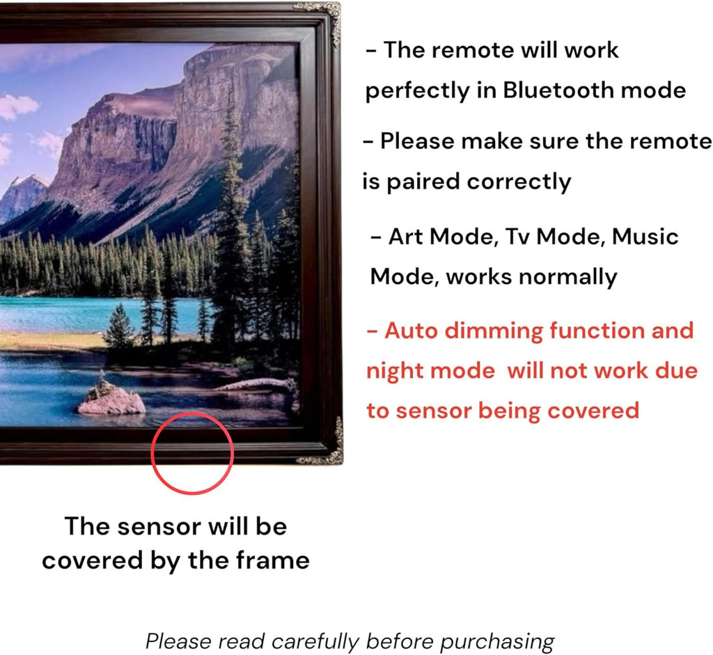 32, 43, 50 & 55 Inch Handmade wood ornate TV Frame for Samsung The Frame TV. Dark Walnut with Gold accents (not for use with other models) (50 INCH)