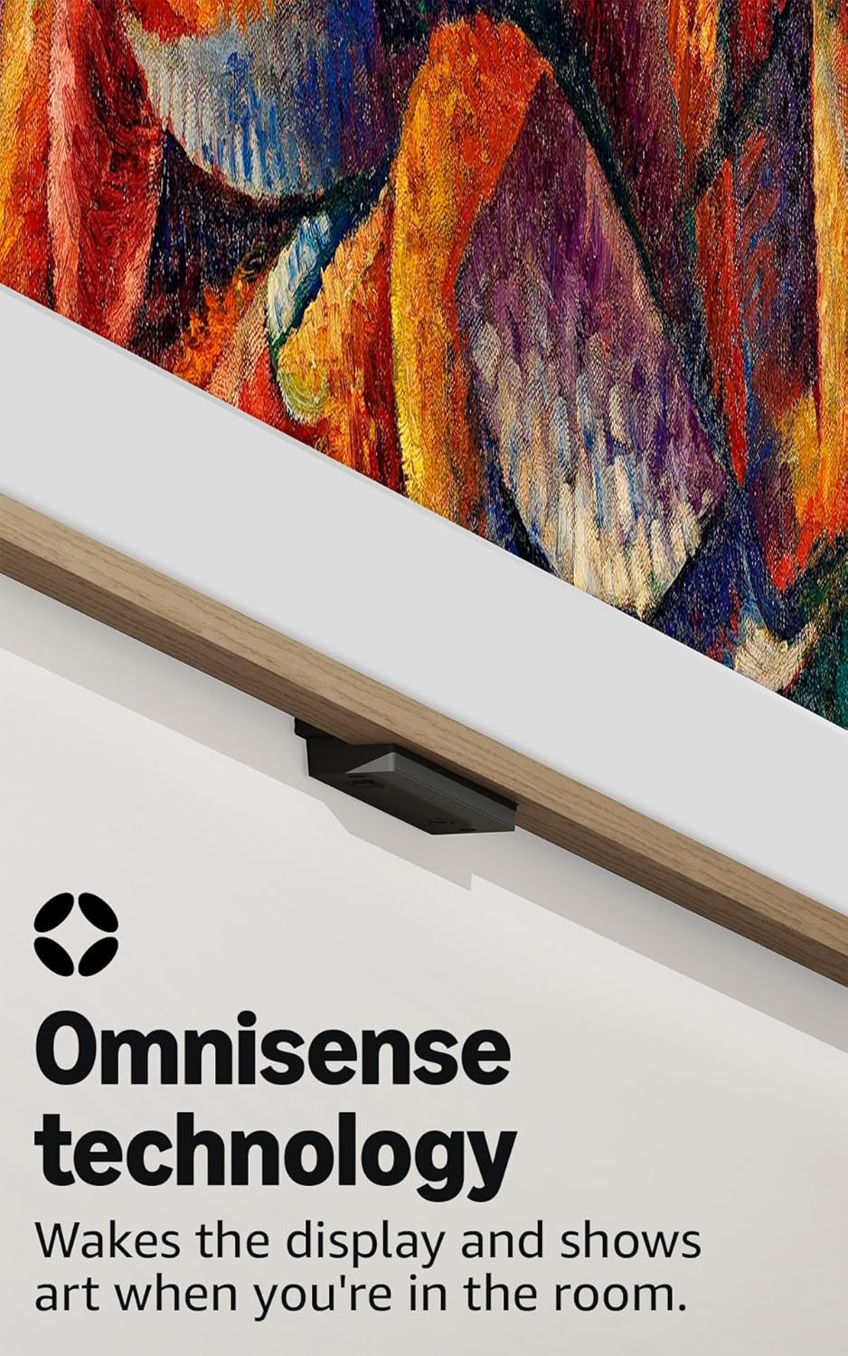 Amazon Ember Artline 65' with Fire TV (newest model), 4K Ultra HD QLED smart TV with free art and photos, anti-glare display, custom frames, Dolby Vision, find shows faster with Alexa+ - Black Oak