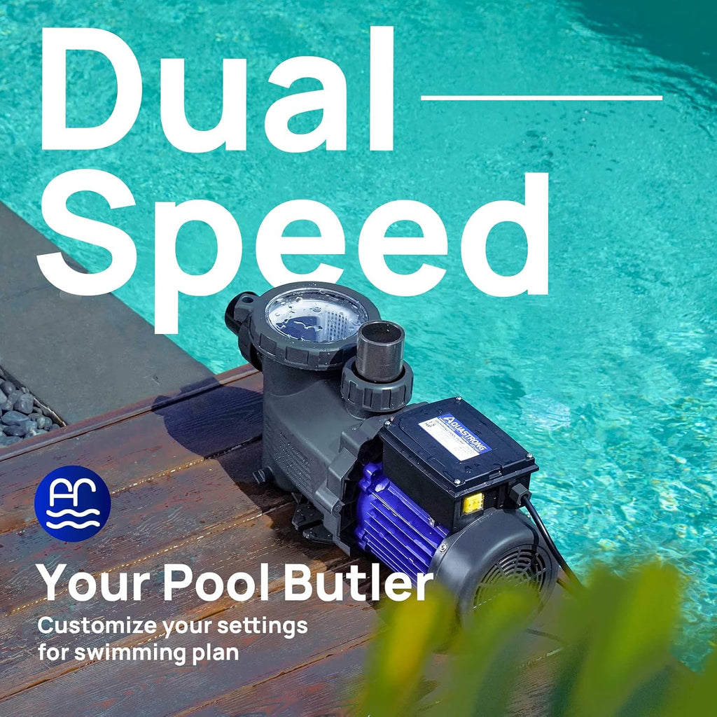 Aquastrong In/Above Ground Pool Pump High Flow Self Primming Swimming Pool Pump,Black