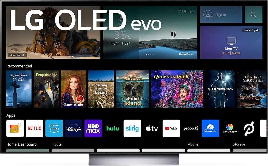 LG 55-Inch Class OLED evo C2 Series Alexa built-in 4K Smart TV, 120Hz Refresh Rate, AI-Powered 4K, Dolby Vision IQ and Atmos, WiSA Ready, Cloud Gaming (OLED55C2PUA, 2022) (Renewed)