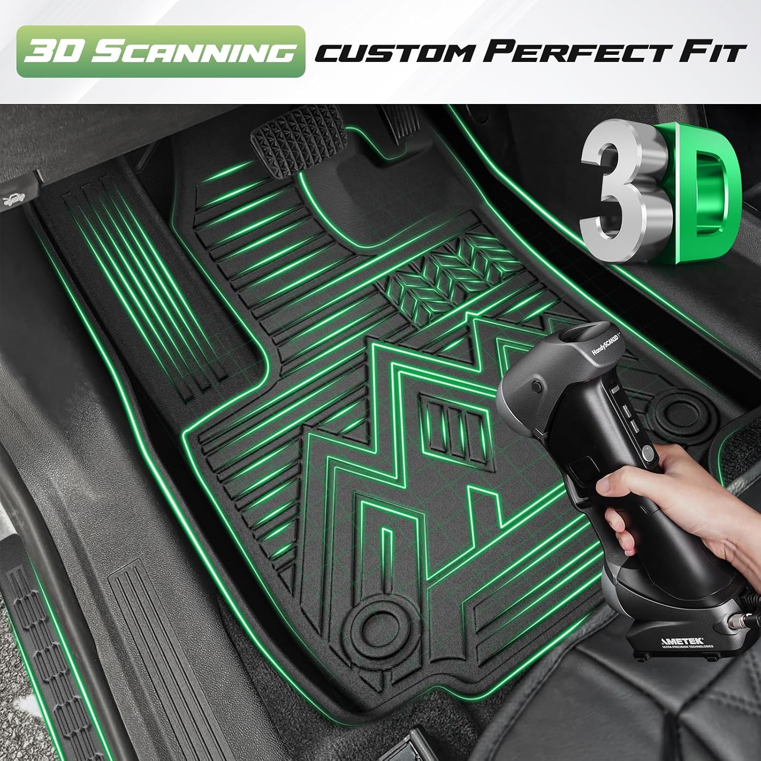 Floor Mats for 2025 2026 Chevrolet Equinox Gas (Not for EV) & GMC Terrain, All Weather Floor Mat & Cargo Liner & Door Sill Guards for Chevy Equinox Accessories, Heavy Duty Car Mats, Car Accessories