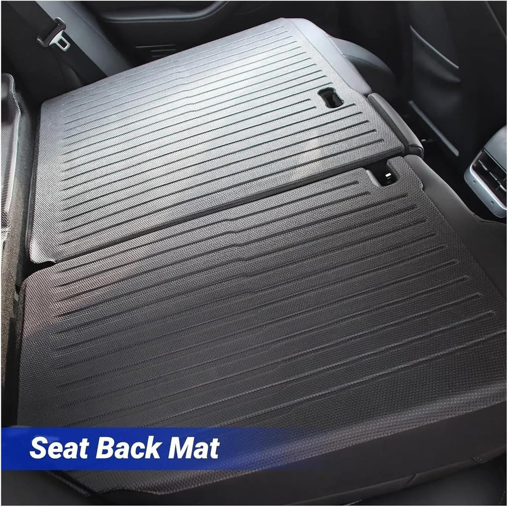 Compatible with Tesla Model 3 Highland 2024 TPE Full Cover Floor Mats with Door Sill Protector, Full Set Floor Liners Cargo Liner Seat Back(6PCS Floor Mats)