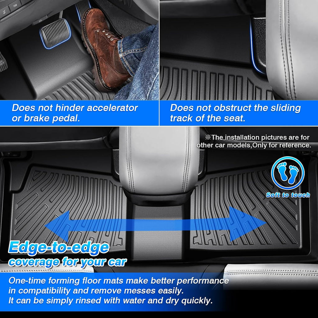 Maverick Floor Mats - Car Mats for Ford Maverick Hybrid 2022-2025 2026, All Weather Floor Mats and Tailgate Mat with Truck Bed Mat for Maverick Accessories, Heavy Duty Rubber Mats